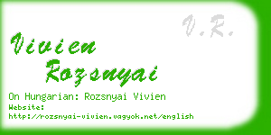 vivien rozsnyai business card